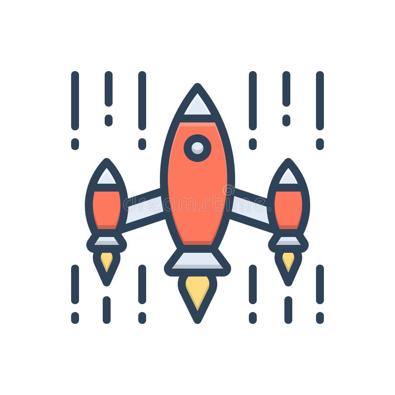 Color illustration icon for Invasion, attack and aggression vector illustration