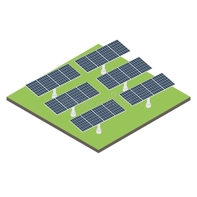 Icon isometric solar panel. vector illustration
