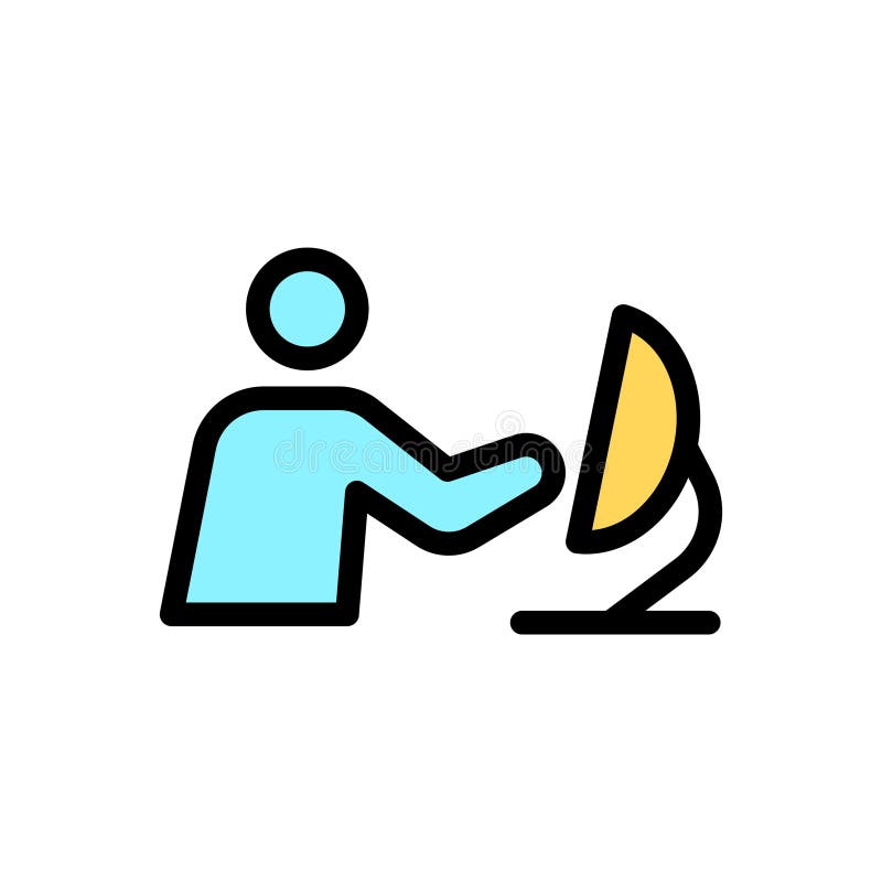 Icon Employee working on computer royalty free illustration