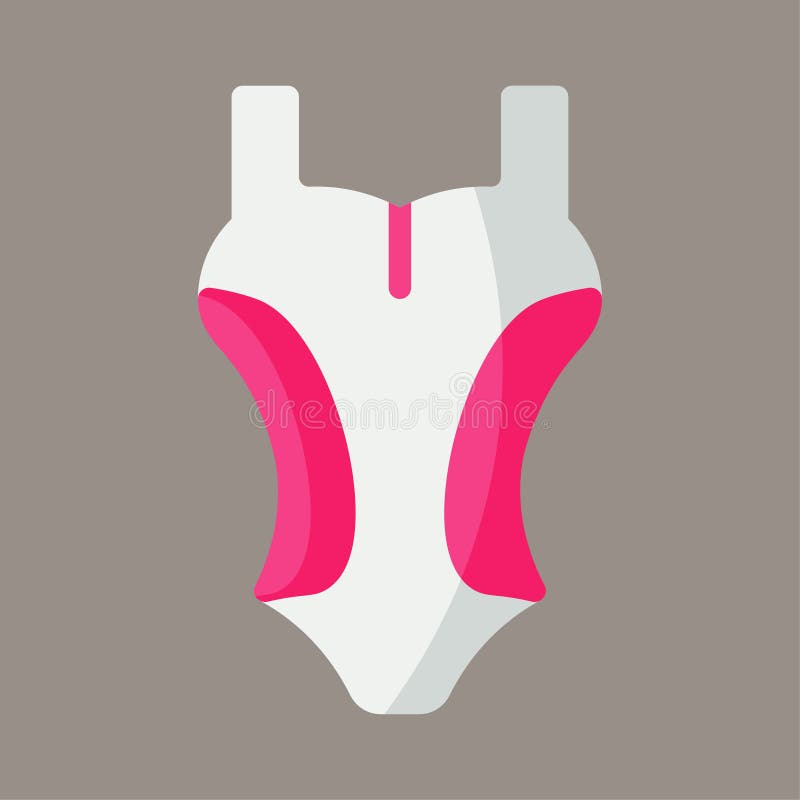 Icon, logo, vector illustration of women\'s swimsuit isolated with gray background vector illustration