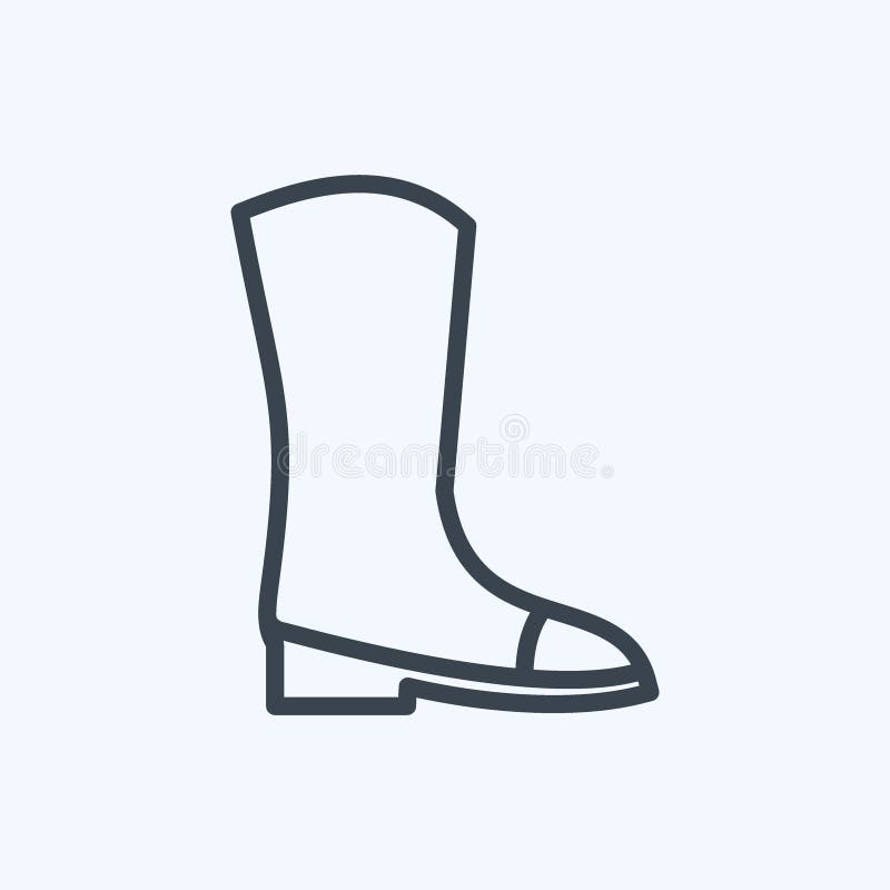 Icon Long Boots. Suitable for Spring Symbol. Line Style. Simple Design ...