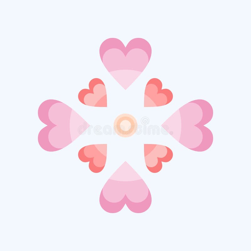 Icon Love. related to Volunteering symbol. flat style. Help and support. friendship stock illustration