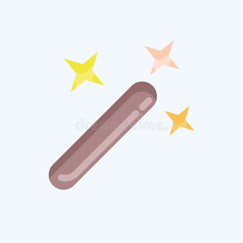 Icon Magic Wand. related to Graphic Design Tools symbol. flat style. simple design editable. simple illustration. simple vector stock illustration