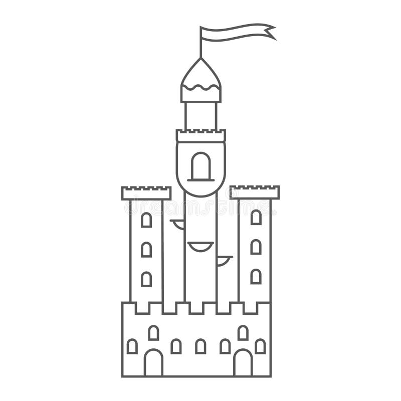 Icon medieval castle. Fairy tale tower. royalty free illustration Icon medieval castle. Fairy tale tower. royalty free illustration