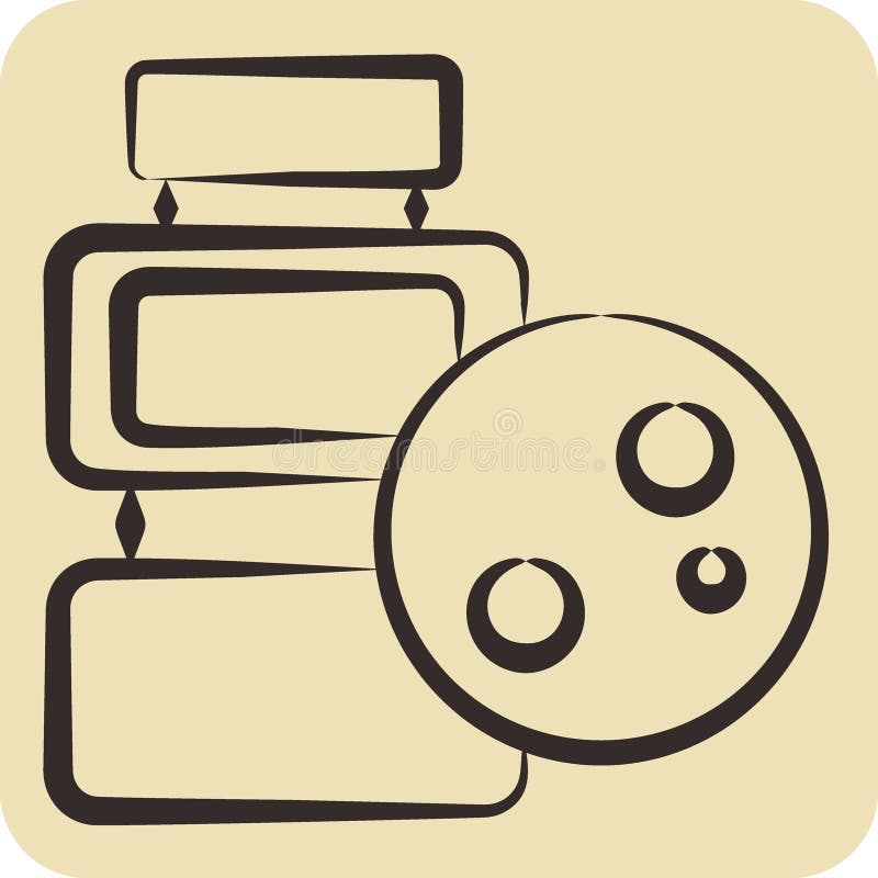 Icon Microplastic. related to Plastic Pollution symbol. hand drawn style. simple design editable. simple illustration royalty free illustration