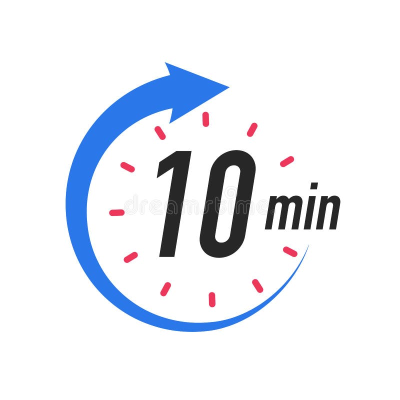 10 Minutes Timer Color Style Vector - Illustration of number, digital: 224694217