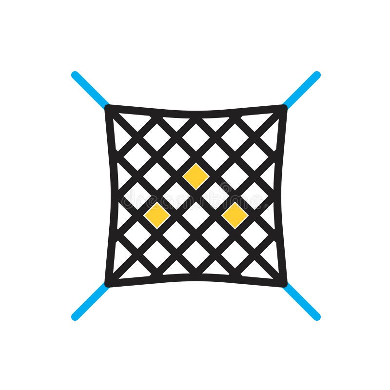 Multi color icon for Net, grid and mesh stock illustration