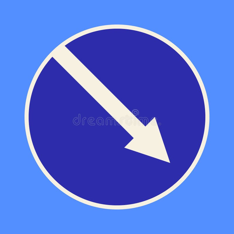 Icon obstacle avoidance on the right. Vector clipart vector illustration