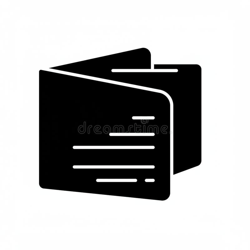 Icon of an open wallet with visible sections and card slots royalty free illustration