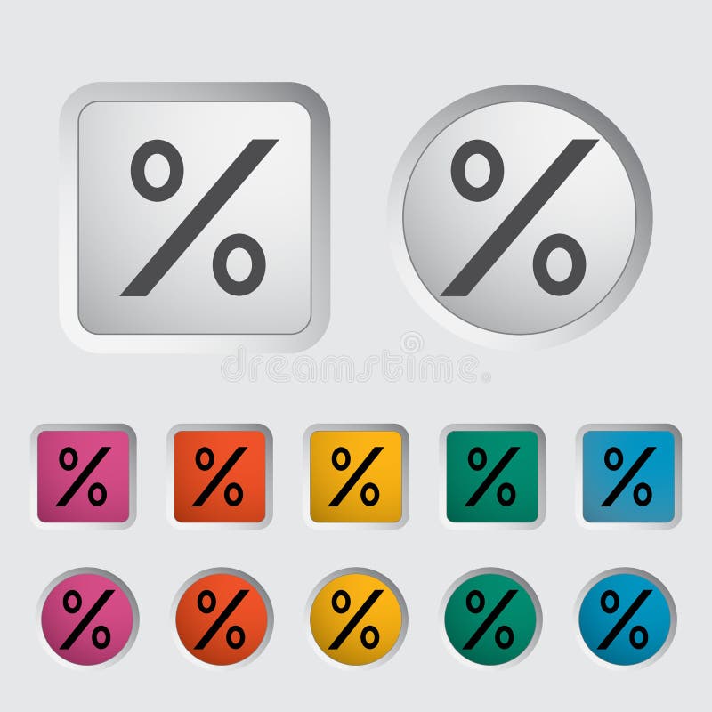 Banknote with Percent Sign Flat Icon. Loan Color Icons in Trendy Flat ...