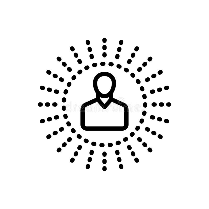 Black line icon for Perception, picture and viewpoint stock illustration