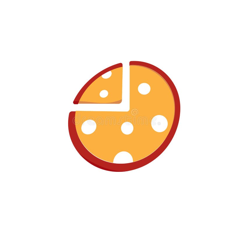 Icon of Pizza slice. Modern Pizzeria logo template. Italian Food Restaurant Emblem. Fast food cafe logotype design royalty free illustration Icon of Pizza slice. Modern Pizzeria logo template. Italian Food Restaurant Emblem. Fast food cafe logotype design royalty free illustration