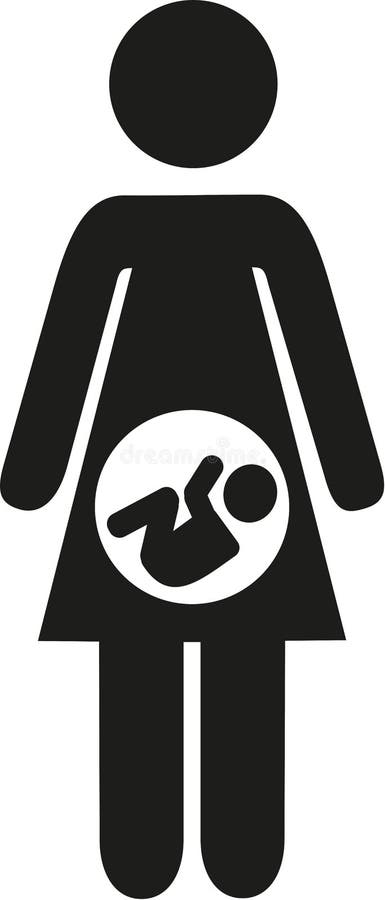 Icon of pregnant woman stock illustration Icon of pregnant woman stock illustration