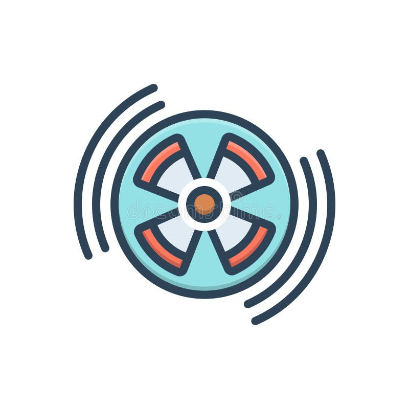 Color Illustration Icon for Radiation, Radiation Sign and Therapy Stock