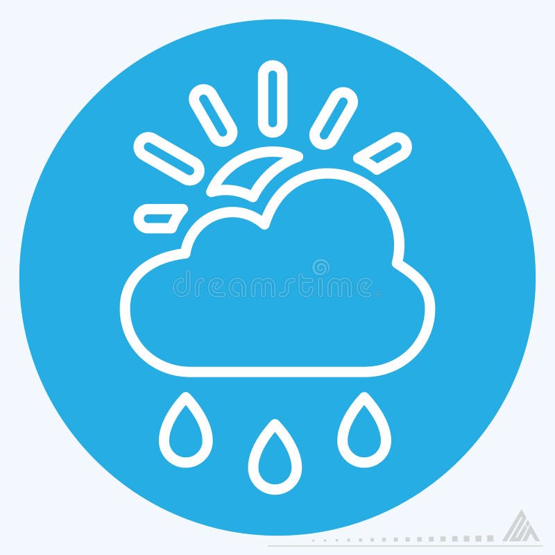 Icon Rainy Day - Blue Eyes Style Stock Illustration - Illustration of ...