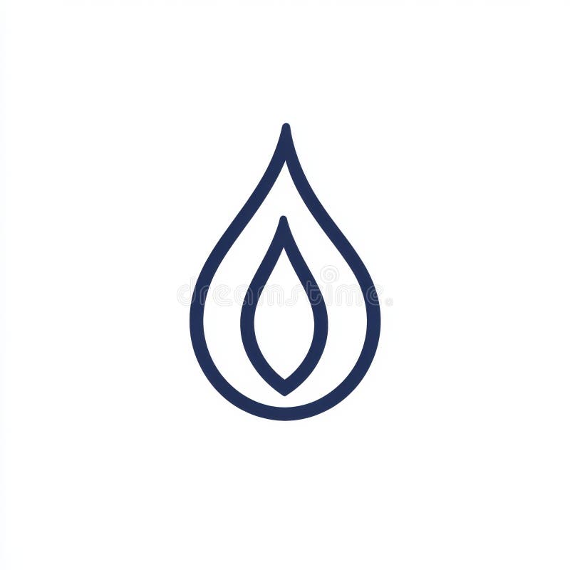 Icon representing flame design in a minimalist style suitable for various applications and creative projects. Generative vector illustration