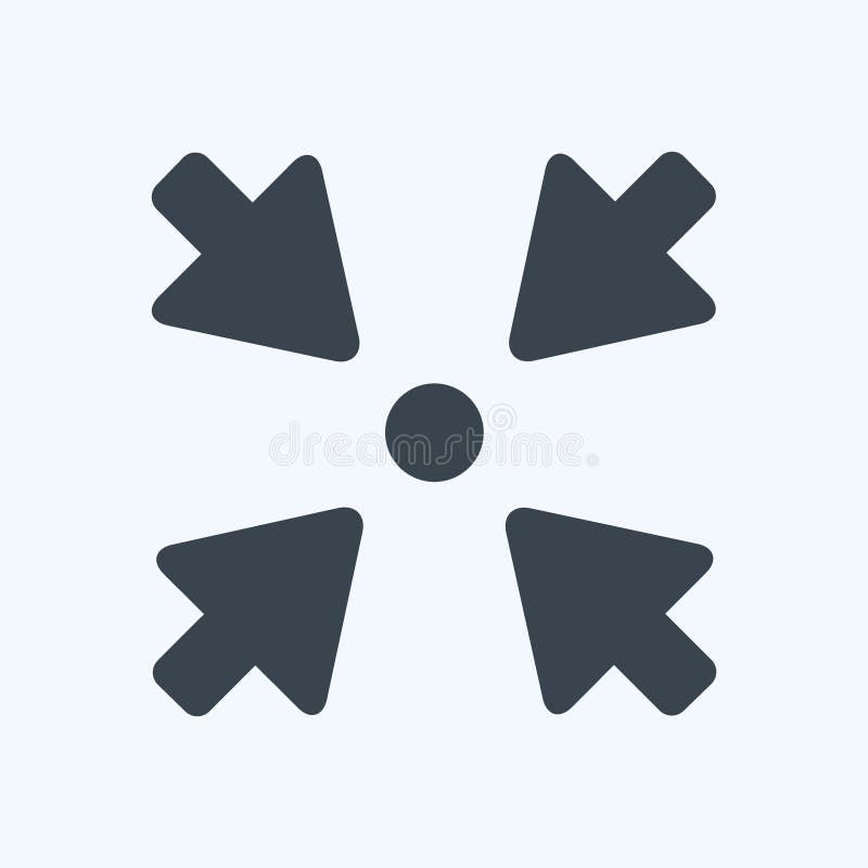Icon Scale Down Glyph Style,Simple Illustration,Editable Stroke Stock Vector Illustration of