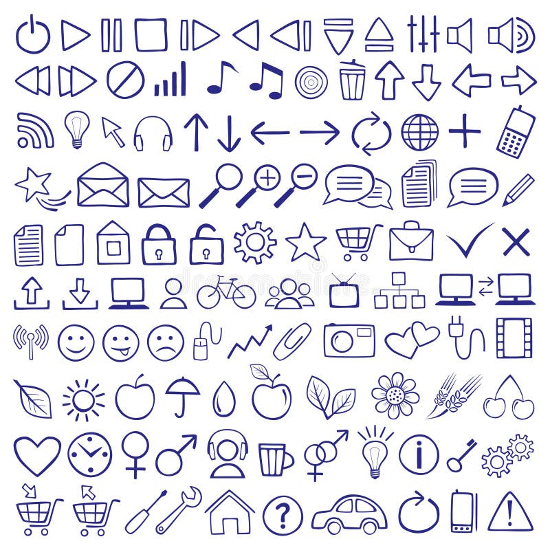 Icon Set stock illustration