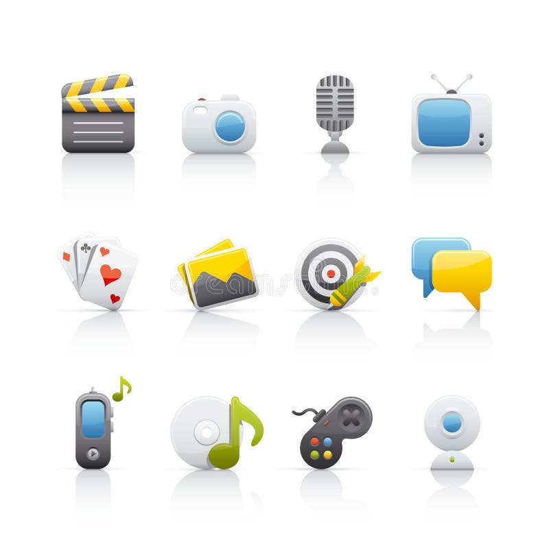 Set of icons on white background in Adobe Illustrator EPS 8 format for multiple applications. Poker black white vectors