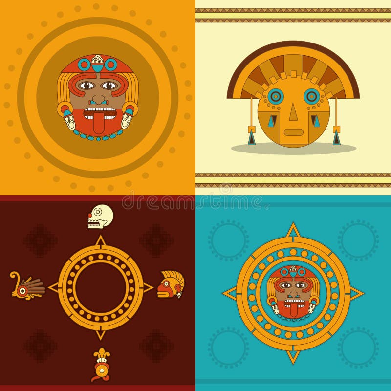 Maya icon set design stock vector. Illustration of history - 109837408