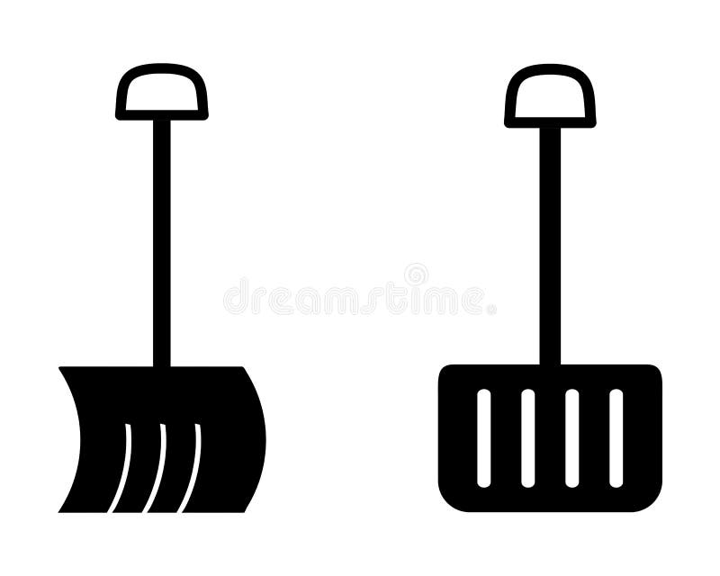 Download Icon set snow shovel stock vector. Illustration of black ...