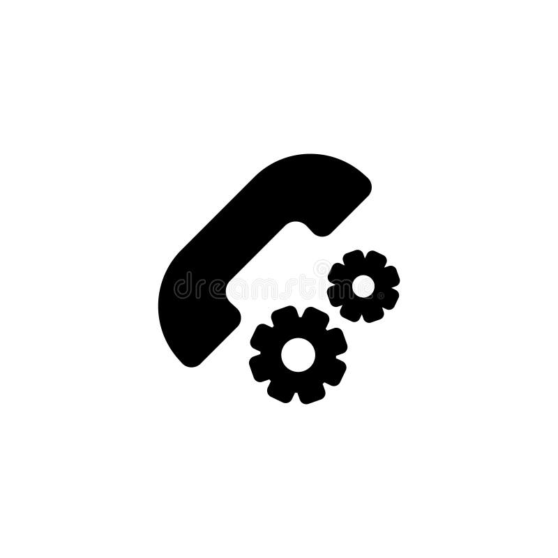 Icon. Setting up call, phone configuration vector illustration Icon. Setting up call, phone configuration vector illustration