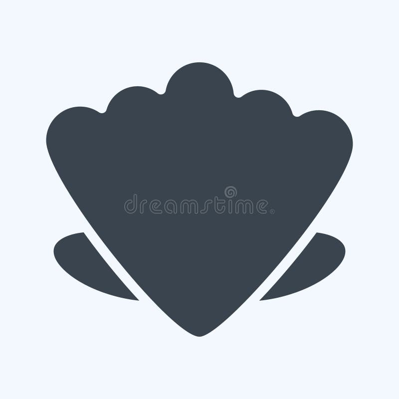 Icon Shell. suitable for Summer symbol. glyph style. simple design editable. design template vector. simple illustration vector illustration