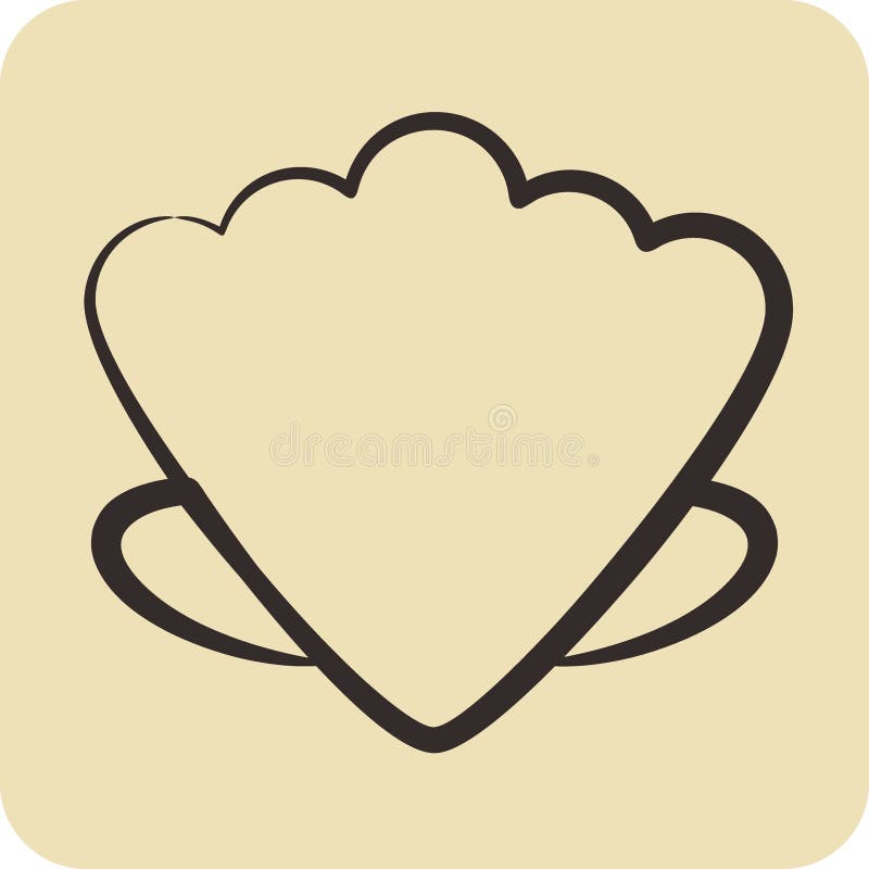 Icon Shell. suitable for Summer symbol. hand drawn style. simple design editable. design template vector. simple illustration royalty free illustration