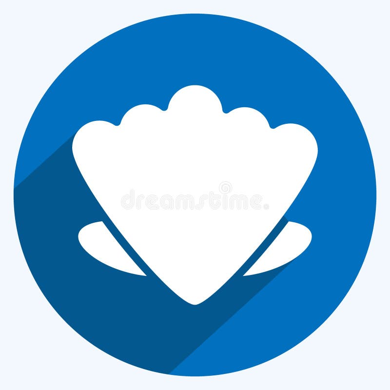 Icon Shell. suitable for Summer symbol. long shadow style. simple design editable. design template vector. simple illustration royalty free illustration