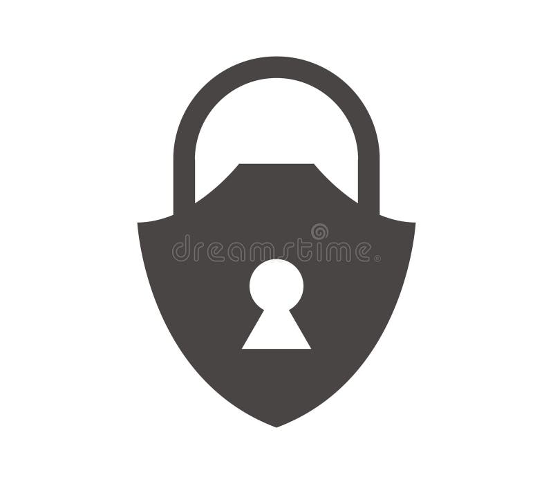 Icon Shield Padlock Illustrated Stock Illustrations 141 Icon Shield