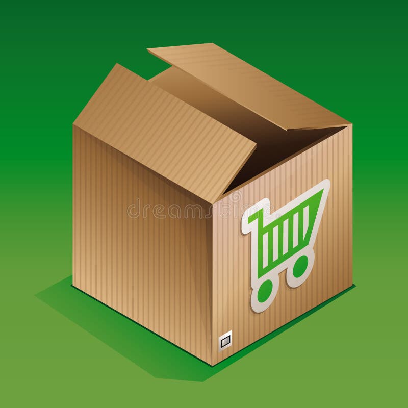 Icon of shipping box stock vector. Illustration of package 26617625