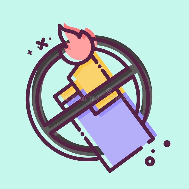 Icon Signaling. related to Firefighter symbol. MBE style. simple design editable. simple illustration stock illustration