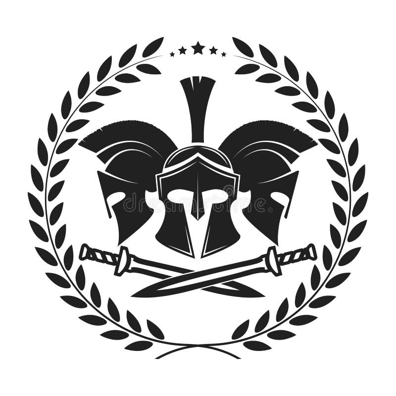 Icon a Spartan helmet stock vector. Illustration of armor - 128468408