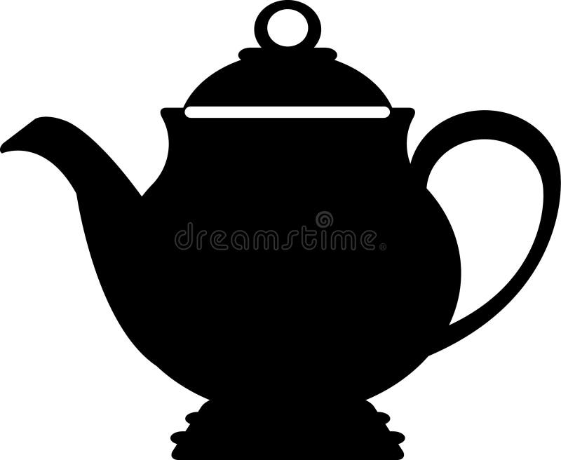 French tea pot flat icon illustration vector solid color