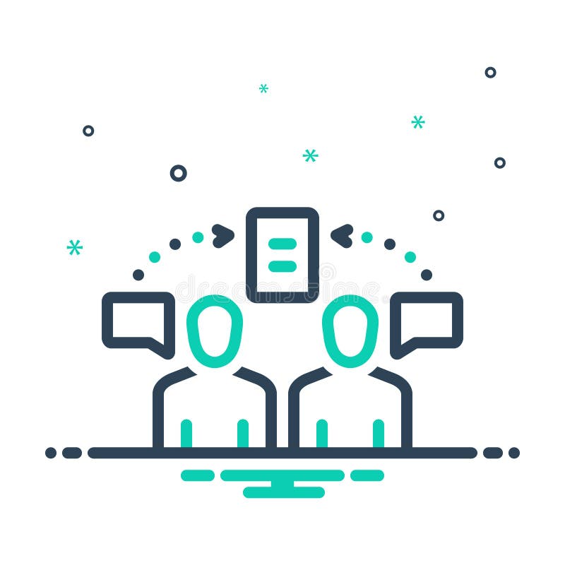 Mix icon for Topic, theme and meeting vector illustration