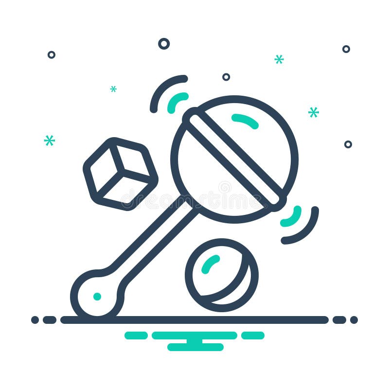 Mix icon for Toys, rattles and plaything vector illustration