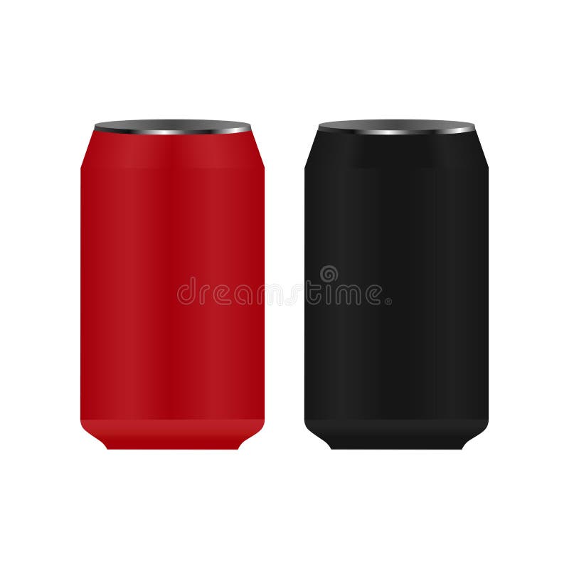 Icon of two realistic metal cans icons. Vector illustration eps 10.