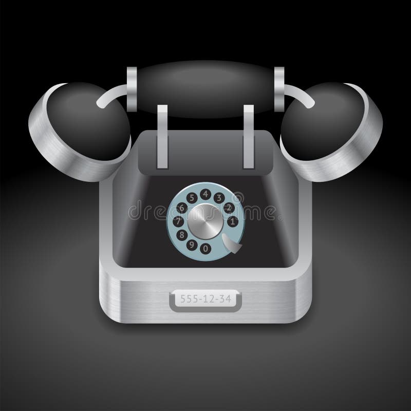 Icon for vintage phone stock illustration