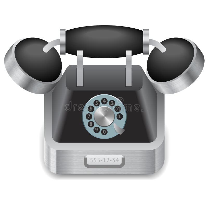 Icon for vintage phone stock illustration