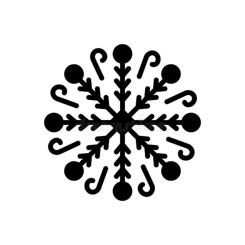 Black solid icon for Winter, christmas and weather stock illustration