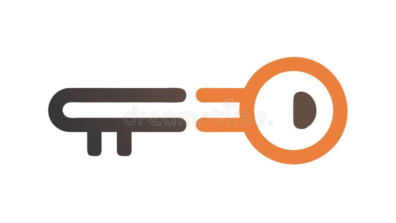 Icona accesso chiave e keyhole per la sicurezza e la progettazione vettoriale delle soluzioni Generative AI illustrazione vettoriale
