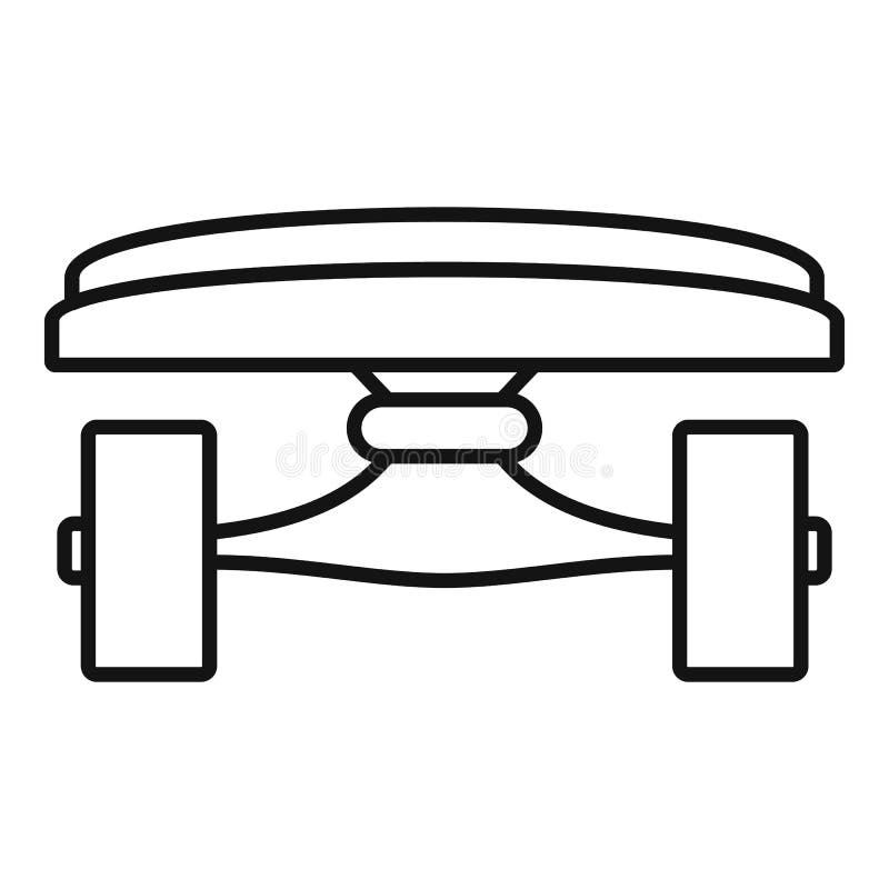 Icona anteriore del pattino, stile del profilo illustrazione vettoriale Icona anteriore del pattino, stile del profilo illustrazione vettoriale