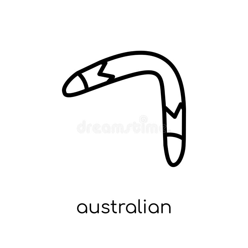 Icona australiana del boomerang dalla raccolta dell'Australia illustrazione vettoriale Icona australiana del boomerang dalla raccolta dell'Australia illustrazione vettoriale