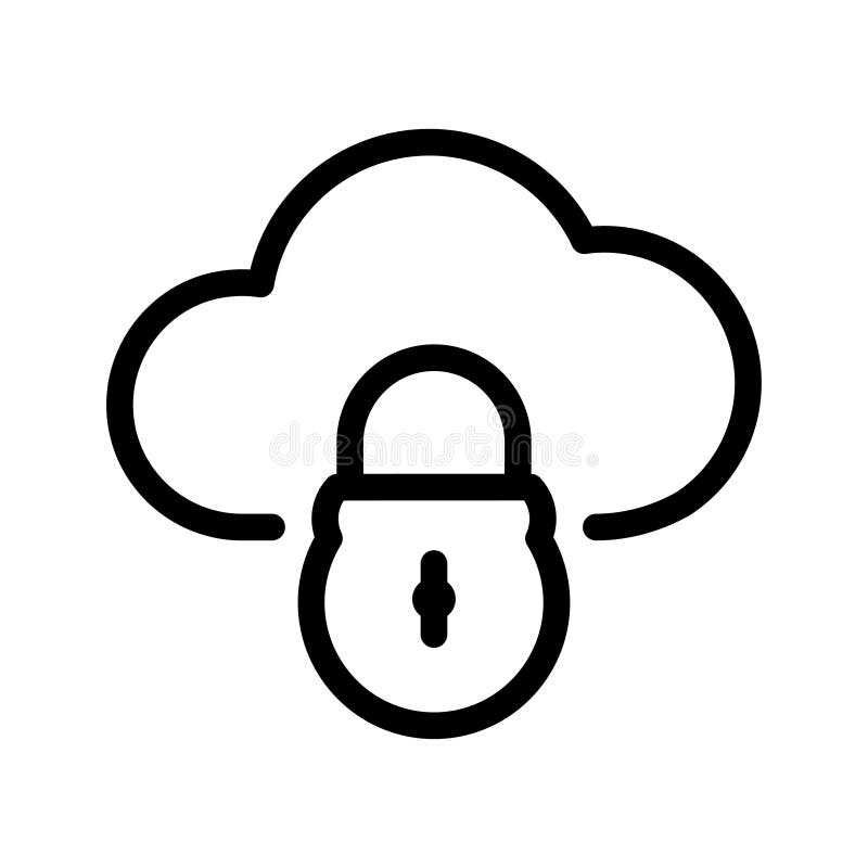 Icona blocco cloud illustrazione di stock