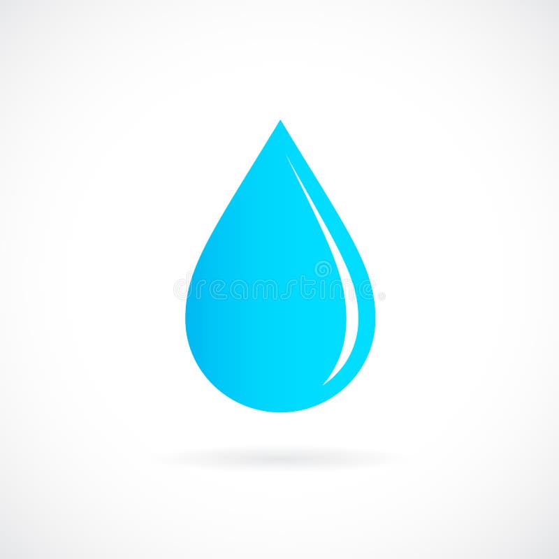 Icona blu di vettore della goccia di pioggia