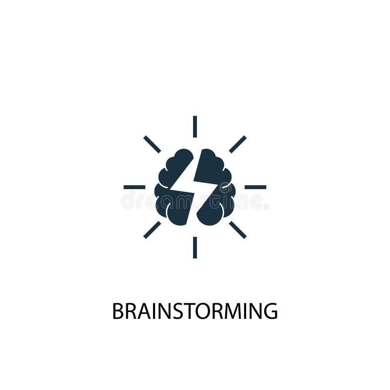 Icona Brainstorming Elemento semplice illustrazione vettoriale