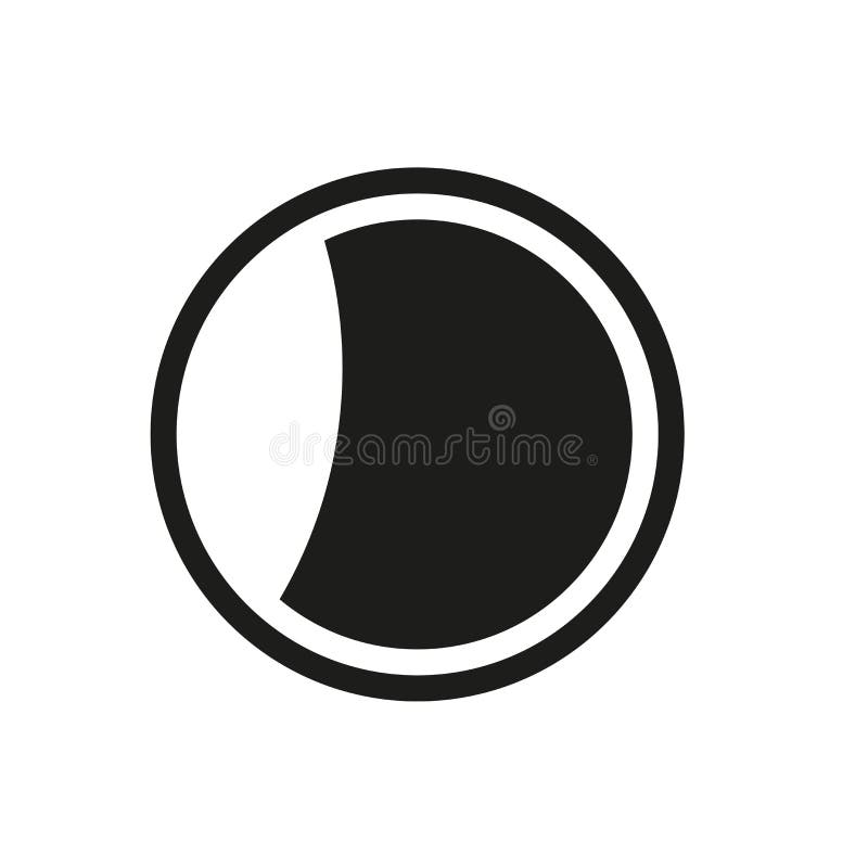Icona calante della luna Concetto calante d'avanguardia di logo della luna su backg bianco illustrazione di stock Icona calante della luna Concetto calante d'avanguardia di logo della luna su backg bianco illustrazione di stock