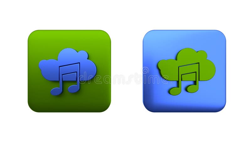 Icona colorata del servizio di streaming musicale isolata in bianco. suono cloud computing media streaming royalty illustrazione gratis