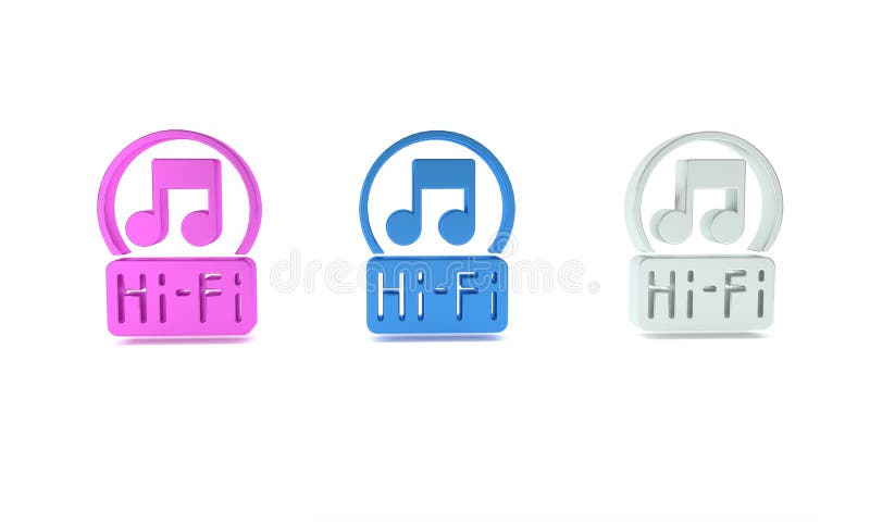 Icona colorata del tono della nota musicale isolata in fondo bianco. concetto di minimalismo illustrazione 3d rendering royalty illustrazione gratis