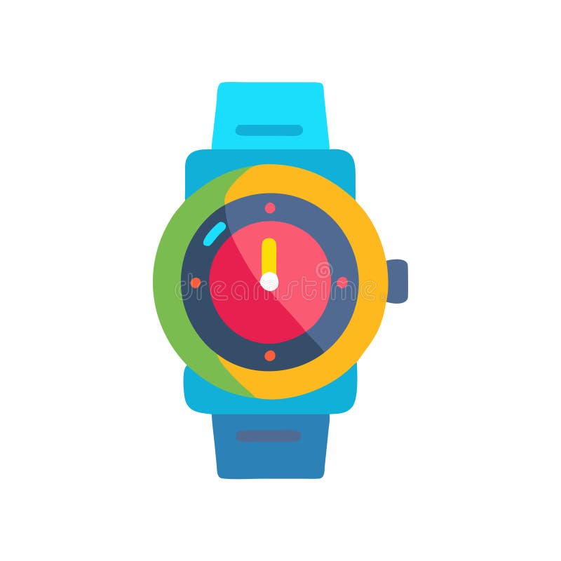 Icona colorata dell'orologio digitale per bambini royalty illustrazione gratis